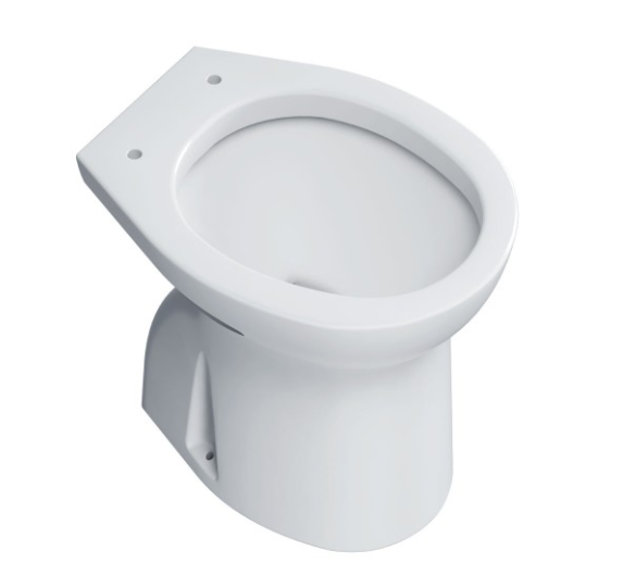 Vaso wc a terra con scarico a pavimento in ceramica bianca serie Orchidea