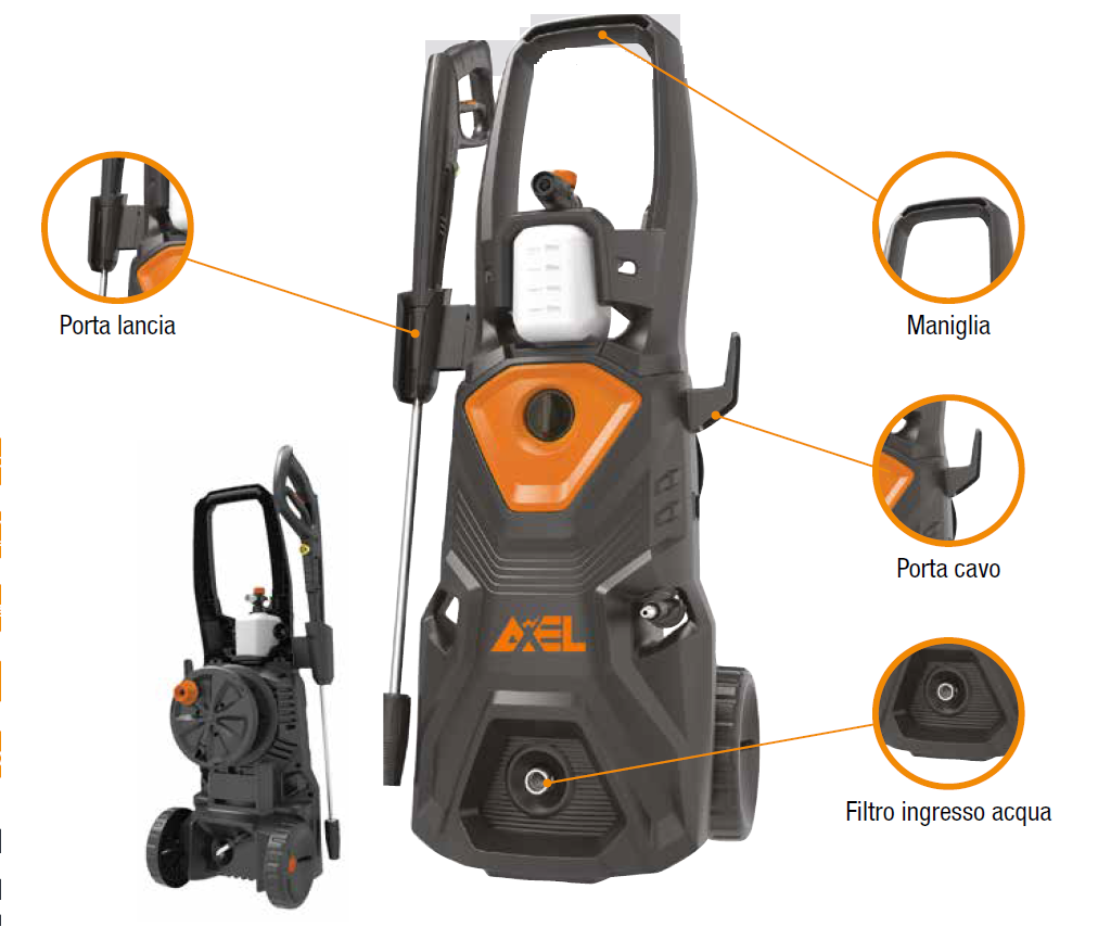 Idropulitrice ad alta pressione RX5 160 bar 2200 W