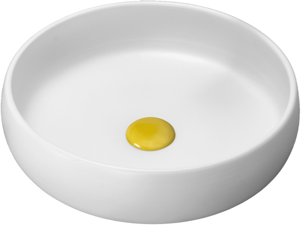 Lavabo Circolare da Appoggio Ø42cm in ceramica (Bianco) - Index Feel