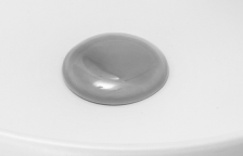 Copripiletta grigia in argilla refrattaria e piletta click clack per Index Feel e Snob 2.0