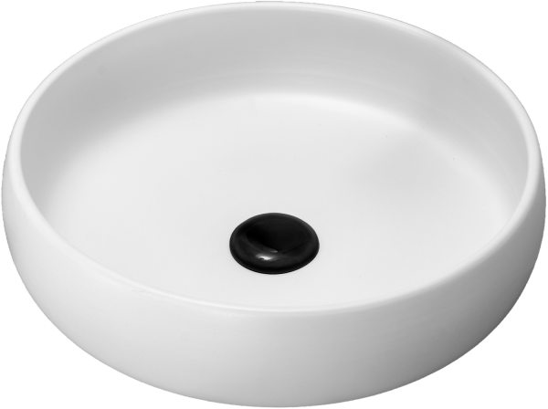 Lavabo Circolare da Appoggio Ø42cm in ceramica (Bianco) - Index Feel