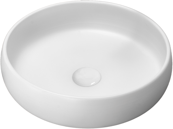 Lavabo Circolare da Appoggio Ø42cm in ceramica (Bianco) - Index Feel