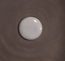 Copripiletta grigia in argilla refrattaria e piletta click clack per Index Feel e Snob 2.0