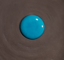 Copripiletta turchese in argilla refrattaria e piletta click clack per Index Feel e Snob 2.0