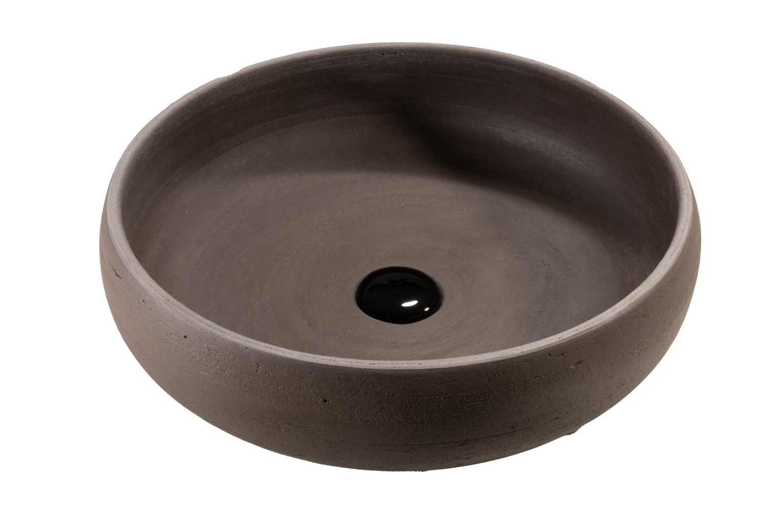 Lavabo da appoggio in argilla refrattaria (Terre scure) - diametro 42cm "Index Feel"