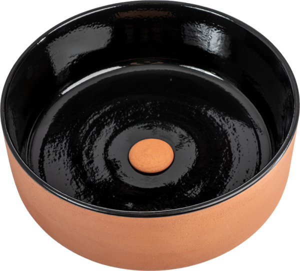 Index Red Lavabo in terracotta colore Nero Ø 42