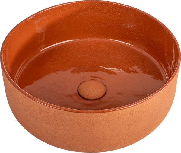 Index Red Lavabo in terracotta colore Rosso Ø 42