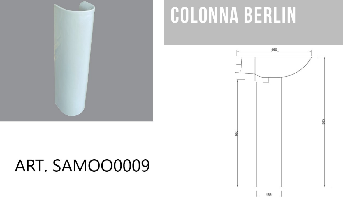 Colonna per lavabo Berlin Marchio Elma