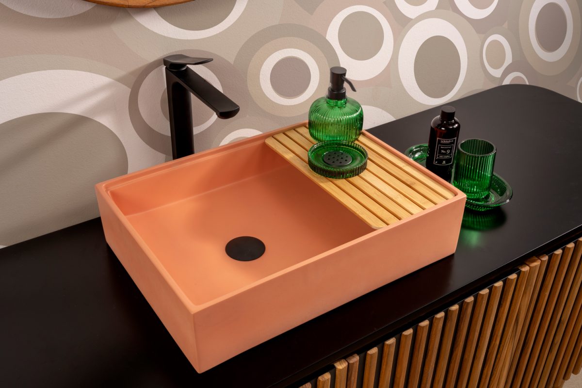 Mali Vasca Lavabo in cemento 50 x 36 x 12 h cm