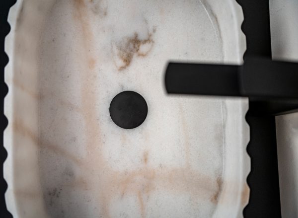 Moon White Lavabo 55 x 35 x 12 h cm Marmo bianco