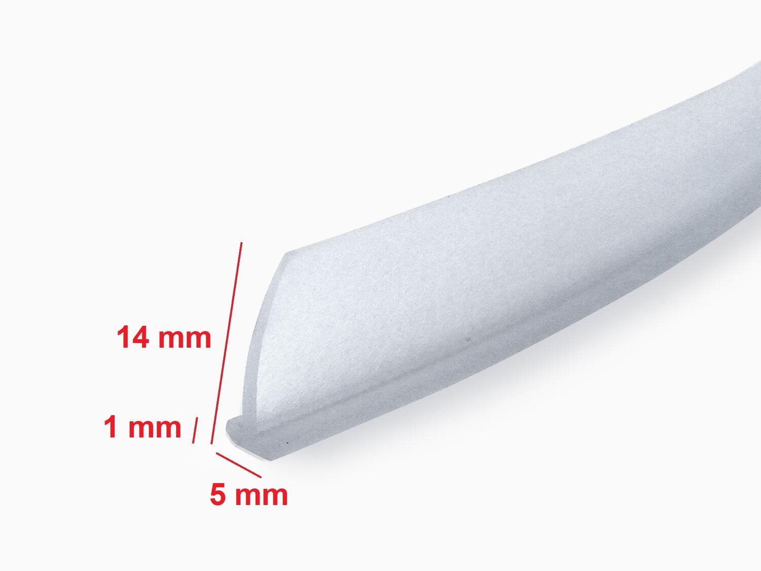 Guarnizione porta doccia: R700/17 (1362) Guarnizione inferiore labbro flex - PZ 1