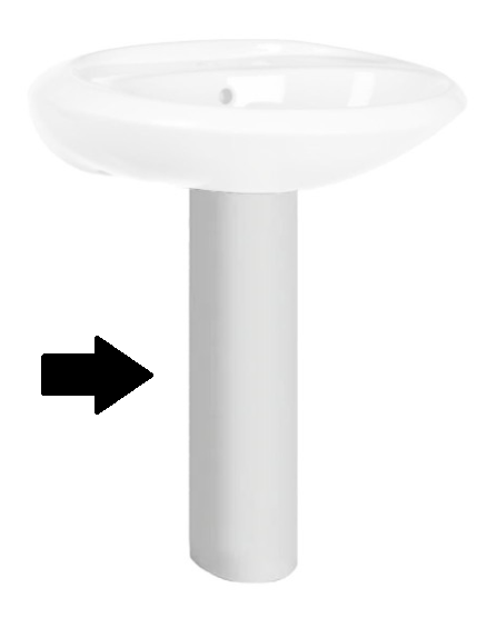 Colonna in ceramica bianca serie Elite