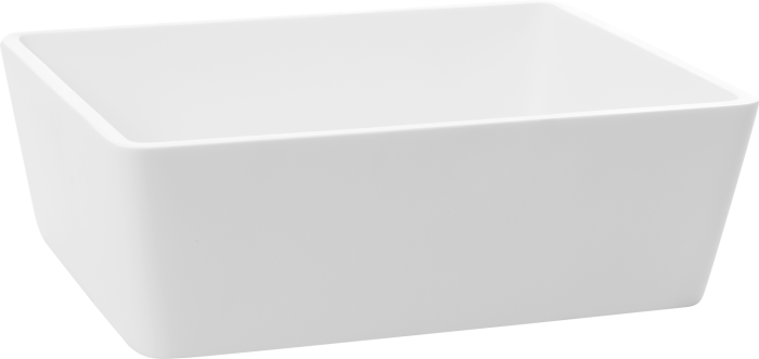 Slash Basic Basin Lavabo in resina 39,4 x 32,4 x h.13 cm Bianco