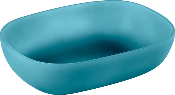 Snob 2.0 Lavabo in resina Blu 55 x 40 x 16 h cm