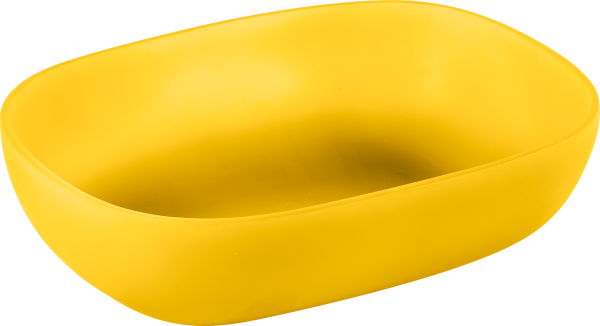 Snob 2.0 Lavabo in resina Giallo 55 x 40 x 16 h cm