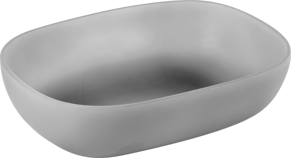 Snob 2.0 Lavabo in resina Grigio 55 x 40 x 16 h cm