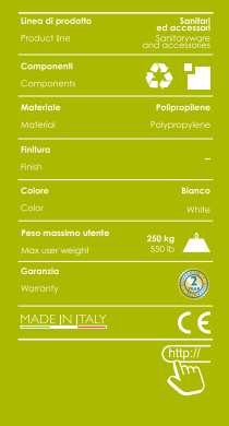 Alzawater universale con sistema di bloccaggio e coperchio H=14 cm