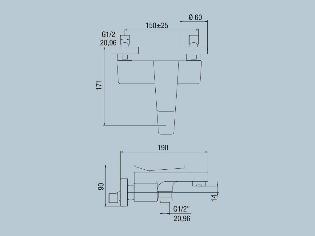 Miscelatore vasca con duplex JACUZZI . mod BEAM