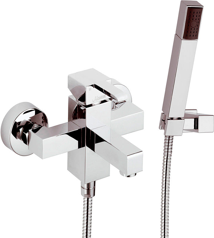 Miscelatore Vasca con microfono doccia MARIANI.mod QUADRA