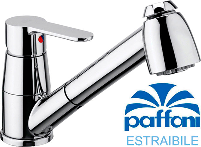 Rubinetto per cucina con doccetta estraibile PAFFONI - MOD. blu