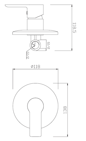 Miscelatore doccia incasso MIXTECH. mod SEVEN