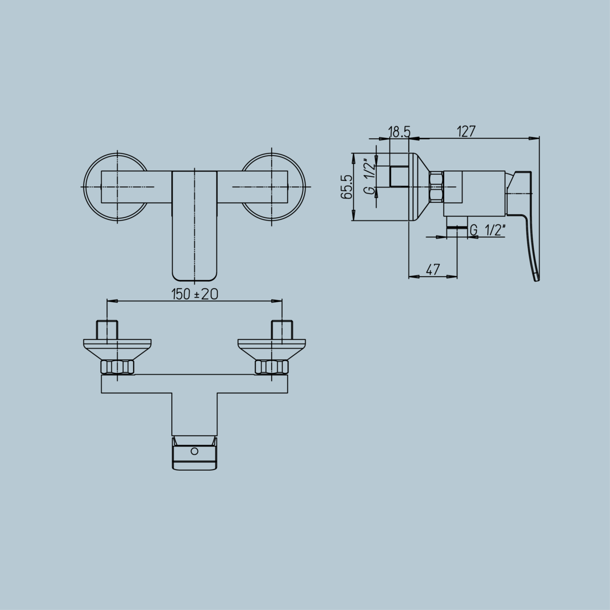 Miscelatore doccia esterno JACUZZI . mod TANK