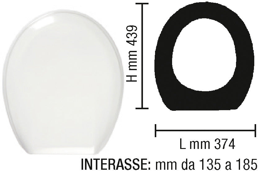 COPRIVASO ADATTABILE X MM 374 - Y MM 439 - Z MM 135-185