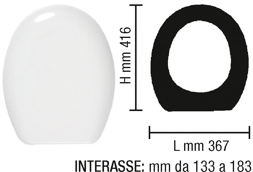COPRIVASO UNIVERSALE X MM 367 - Y MM 416 - Z MM 133-183