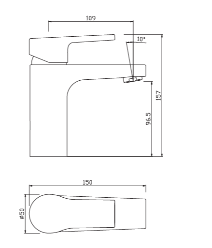 Rubinetto lavabo con scarico automatico 1.1/4 MIXTECH. mod SKY