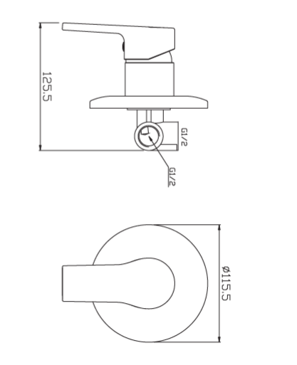 Miscelatore incasso doccia MIXTECH. mod SKY
