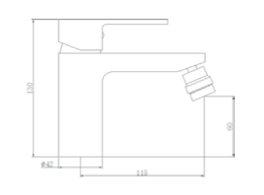 Rubinetto per bidet con scarico automatico 1.1/4 MIXTECH. mod VIRTUS