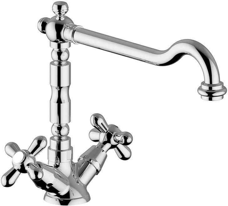 Rubinetto Lavabo monoforo bocca tubo con scarico automatico 1.1/4 MIXTECH.mod SCIROCCO