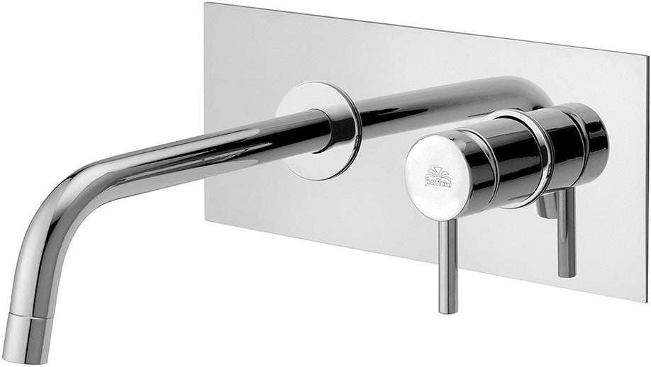 Rubinetto per lavabo incasso piastra inox bocca 17,5 o 24,5 cm PAFFONI.mod LIGHT