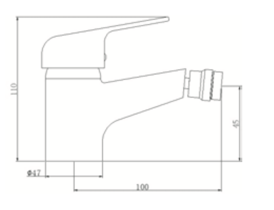Rubinetto per Bidet con scarico automatico 1.1/4MIXTECH.mod VENUS