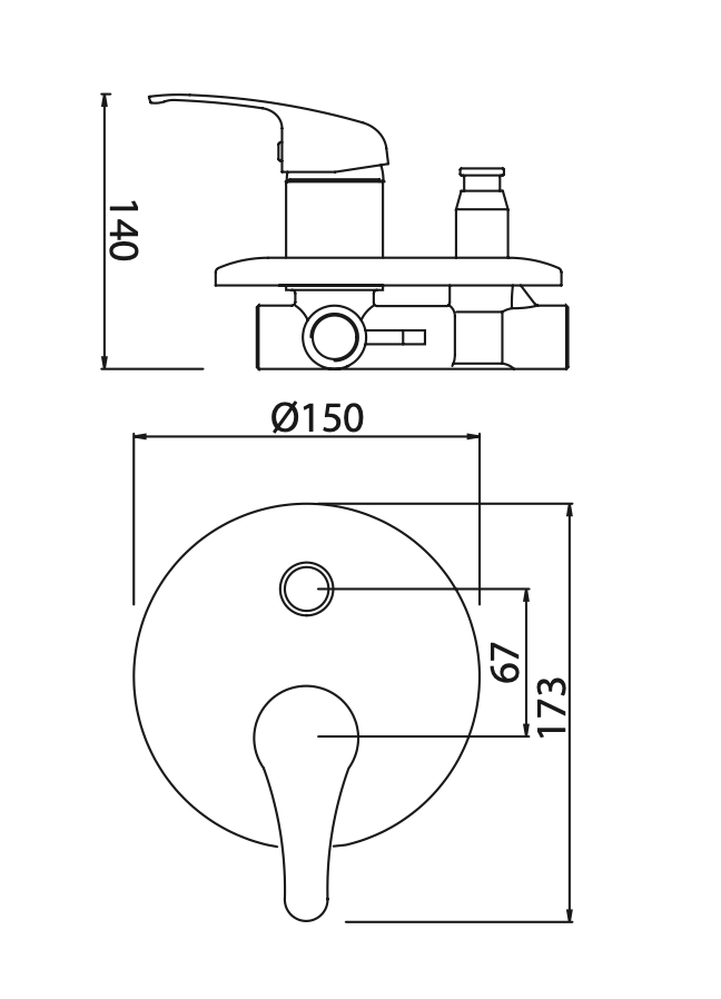 Miscelatore Incasso doccia con deviatore MIXTECH.mod VENUS -