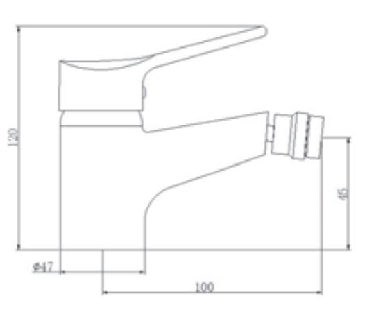 Rubinetto Bidet con scarico automatico 1.1/4 MIXTECH.mod MIDI