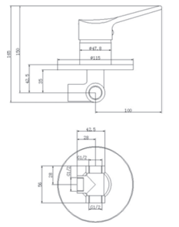 Miscelatore Incasso doccia MIXTECH.mod MIDI
