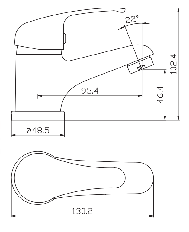 Rubinetto per Lavabo con scarico automatico 1.1/4 MIXTECH.mod SPEED