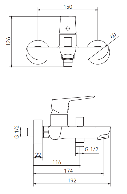 Rubinetto per Vasca con microfono doccia MIXTECH.mod STELLA -