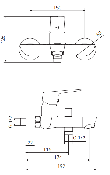 Rubinetto vasca con microfono doccia MIXTECH.mod STELLA