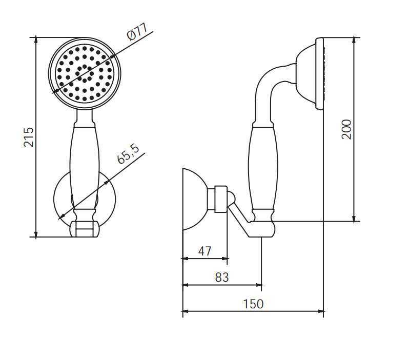 Dotazione doccia MIXTECH.mod BORA