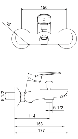 Rubinetto Vasca con doccino MIXTECH.mod CIELO
