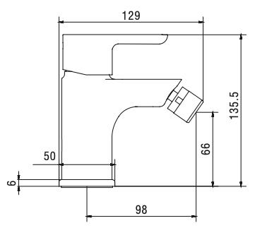 Rubinetto per Bidet con scarico automatico 1.1/4 MIXTECH.mod ONDA