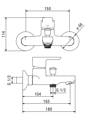 Rubinetto Vasca con doccino MIXTECH.mod ONDA