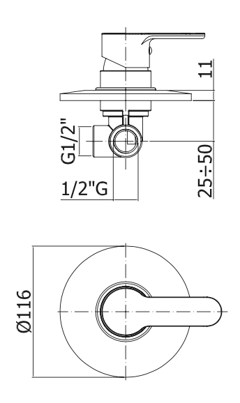 Rubinetto Incasso doccia PAFFONI.mod BLU
