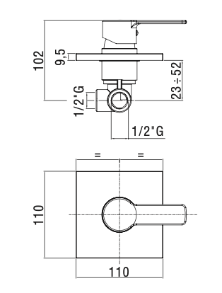 Rubinetto Incasso doccia PAFFONI.mod RED