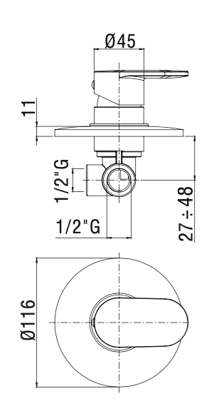 Rubinetto Incasso doccia PAFFONI.mod CANDY