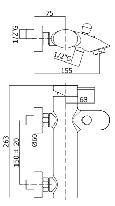 Rubinetto vasca doccia con microfono doccia PAFFONI.mod BERRY