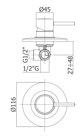 Rubinetto incasso doccia PAFFONI.mod STICK