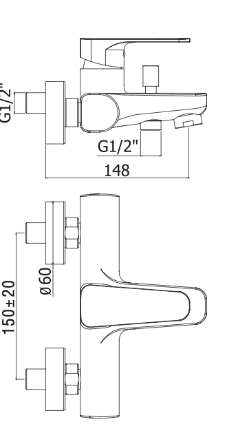 Rubinetto per Vasca con doccino PAFFONI.mod SLY